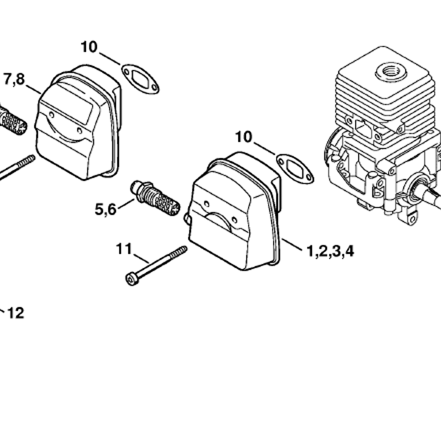 Fs45c Stihl FS 45 Brushcutter (FS45C-EZ) Parts Diagram, Muffler