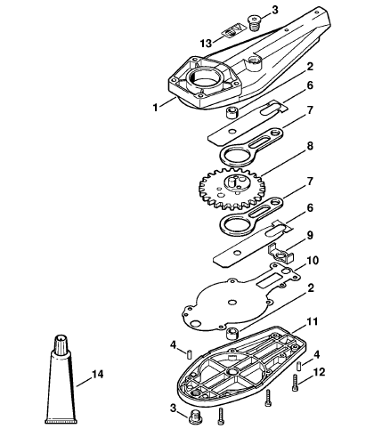 Blade drive gear