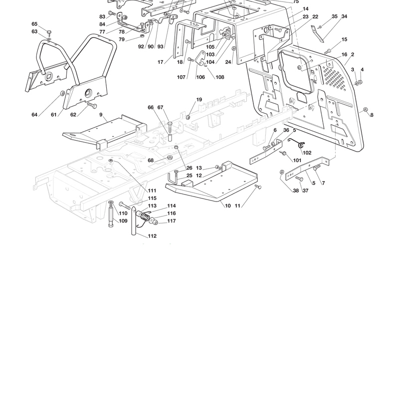 Castel / Twincut / Lawnking TCB16-102H (2011) Parts Diagram, Page 1
