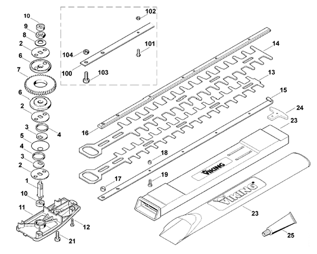 gearbox - cutting bar