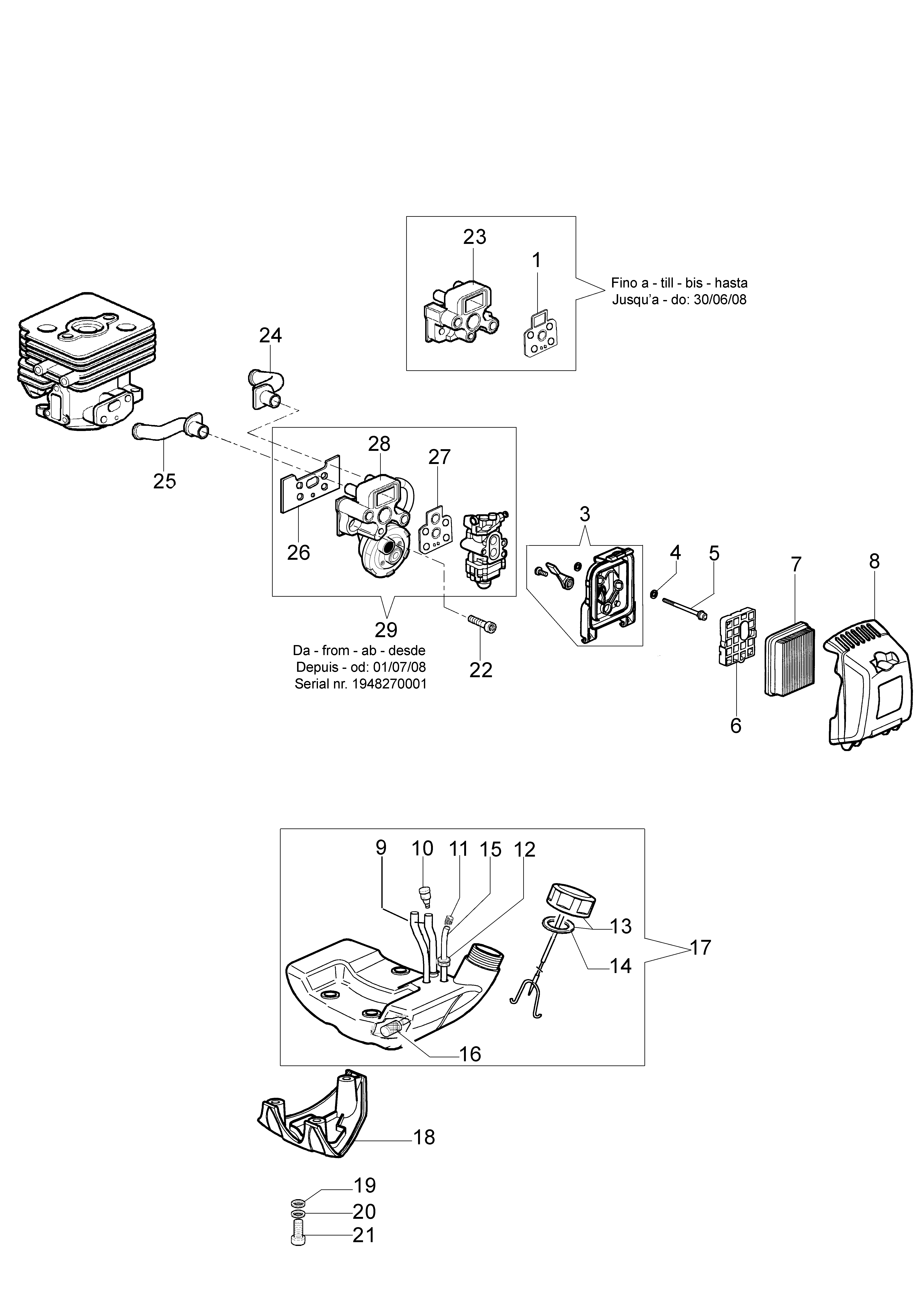 Tank and air filter