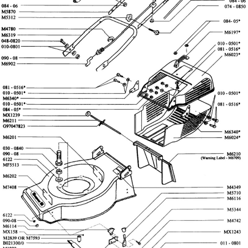 Mountfield Super B (MP89802) Parts Diagram, Main Assy