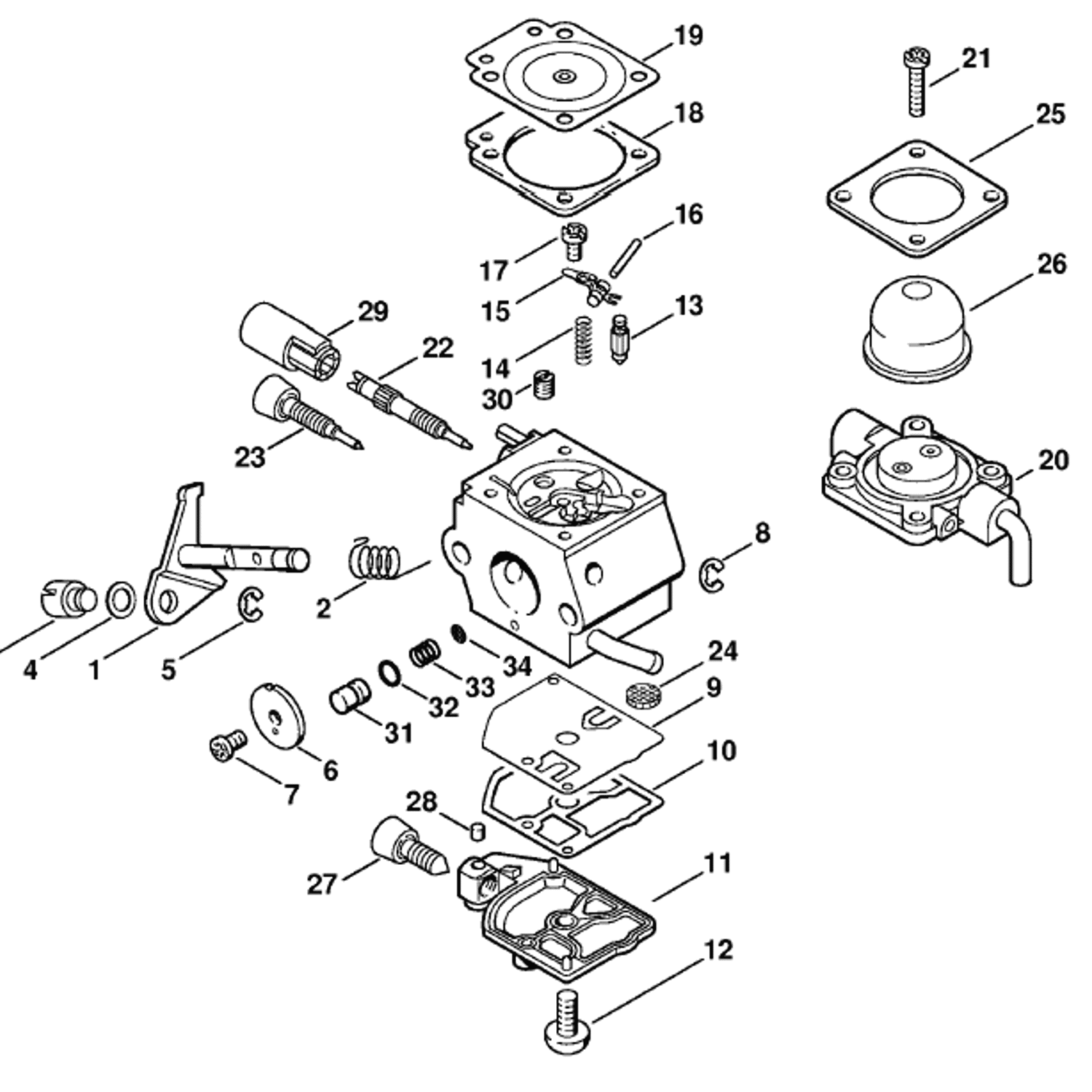 Fs45c Stihl FS 45 Brushcutter (FS45C-EZ) Parts Diagram, Carburetor C1QS66