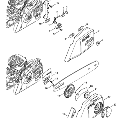 Stihl MS 271 Chainsaw (MS271 Z) Parts Diagram, AV System Stihl MS 271 Chainsaw (MS271 Z) Parts Diagram, AV System