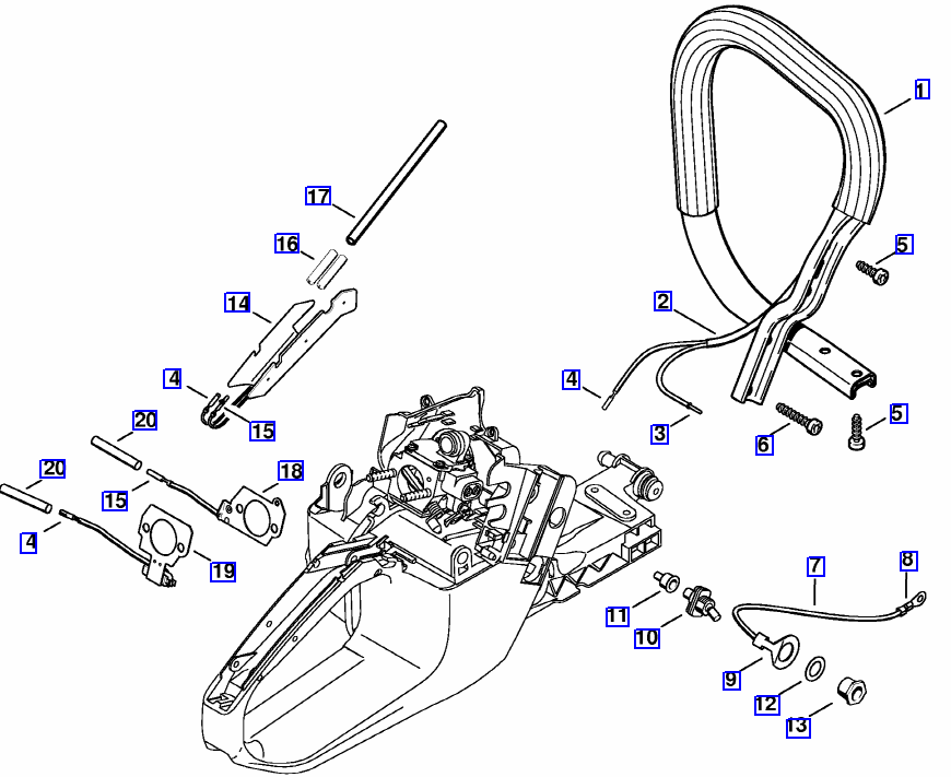 Stihl MS 361 Chainsaw (MS361 WVH) Parts Diagram, Heating