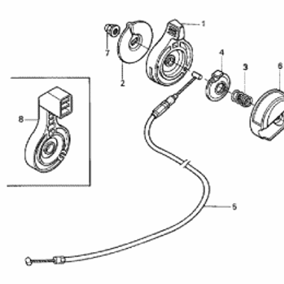 THROTTLE LEVER & CABLE