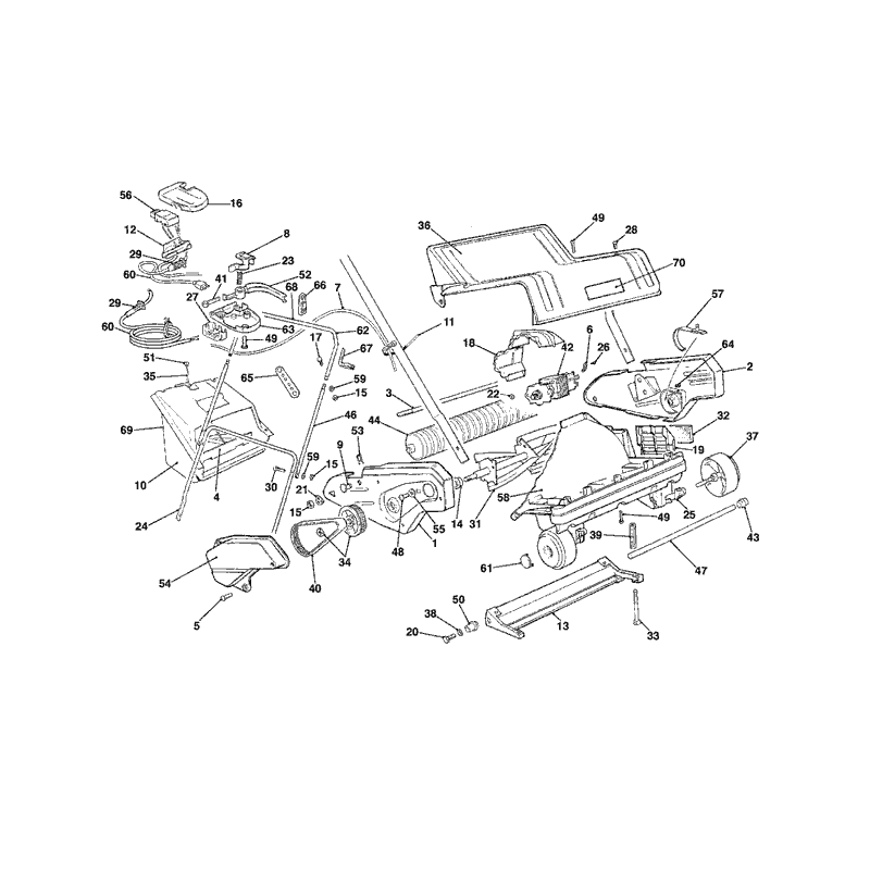 Qualcast Concorde XR35 (F016T48890) Parts Diagram, Page 1