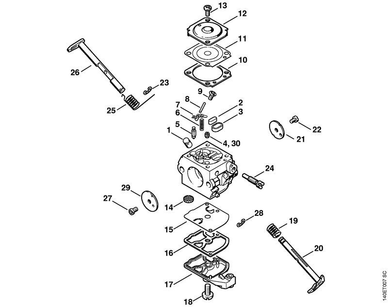 Stihl (017C) Parts Diagrams