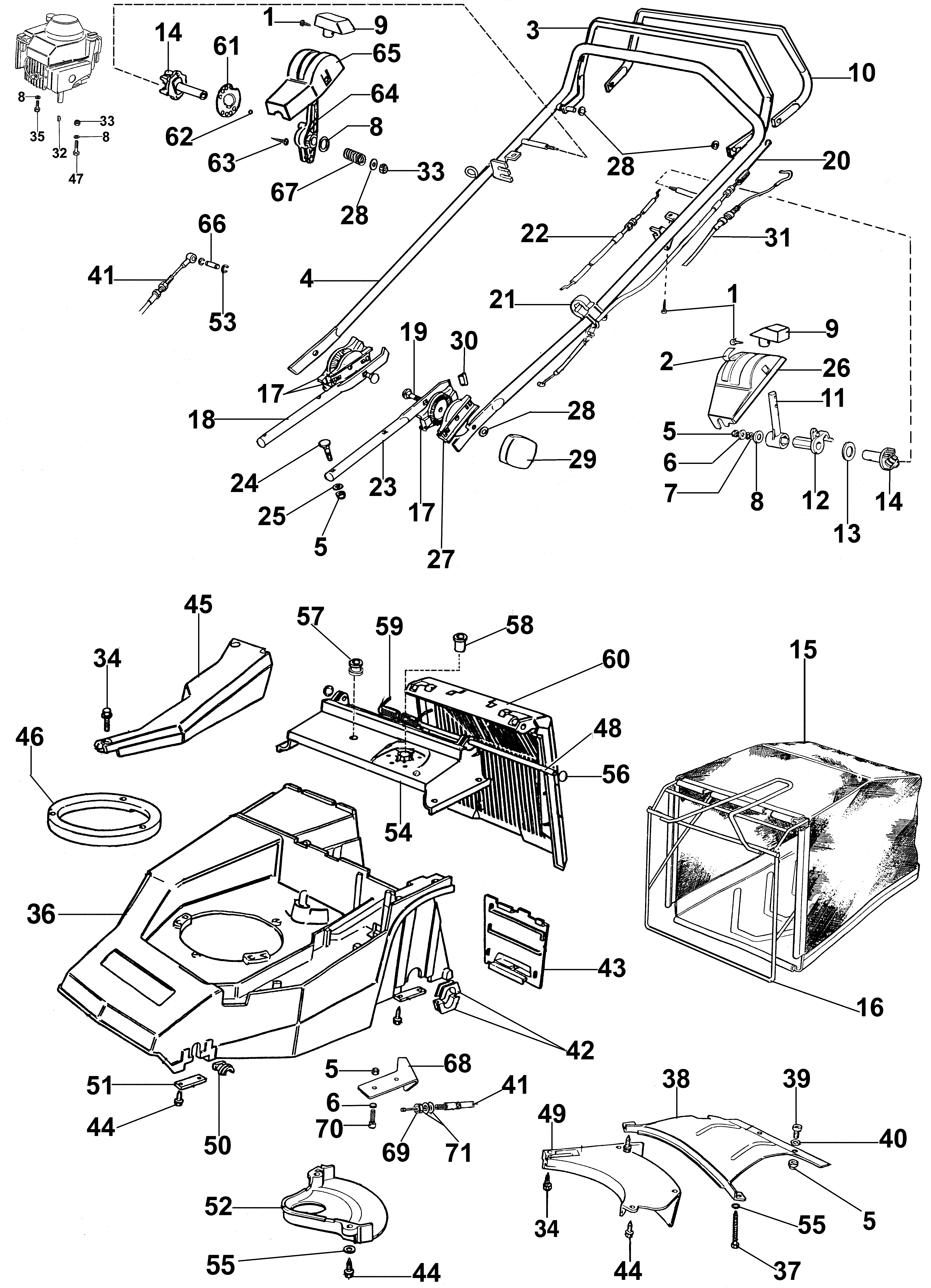 Handle and deck
