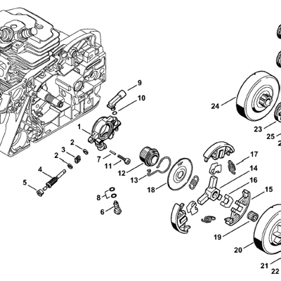 Stihl MS 311 Chainsaw (MS311 Z) Parts Diagram, AV system Stihl MS 311 Chainsaw (MS311 Z) Parts Diagram, AV system