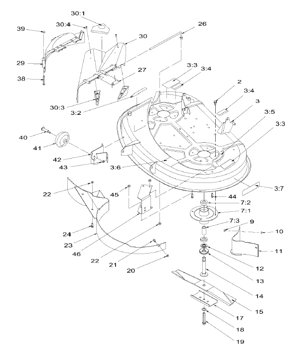 38 inch Deck Assembly