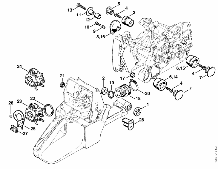Stihl MS 440 Chainsaw (MS440 Z) Parts Diagram, Shroud