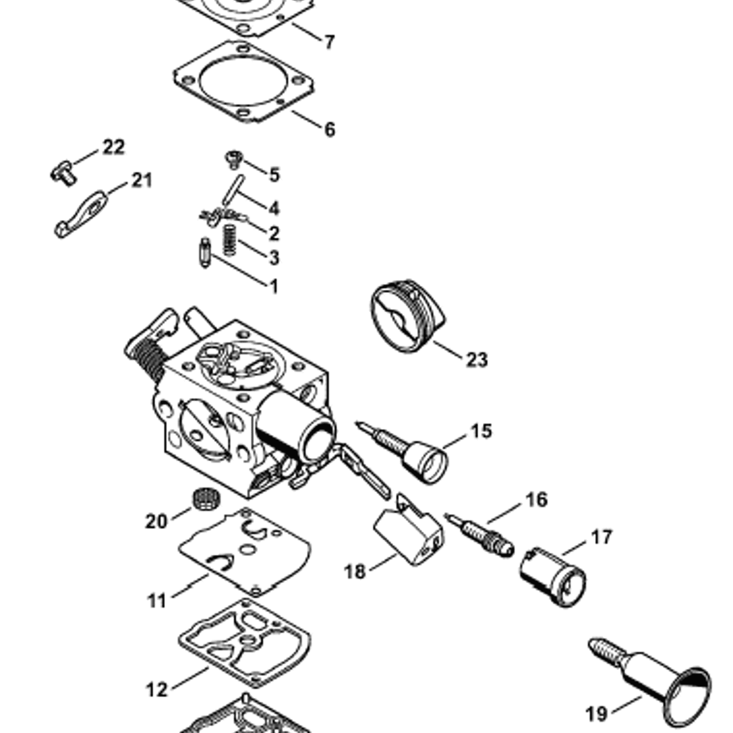 Stihl MS 291 Chainsaw (MS291) Parts Diagram, Carburetor C1Q-S181A