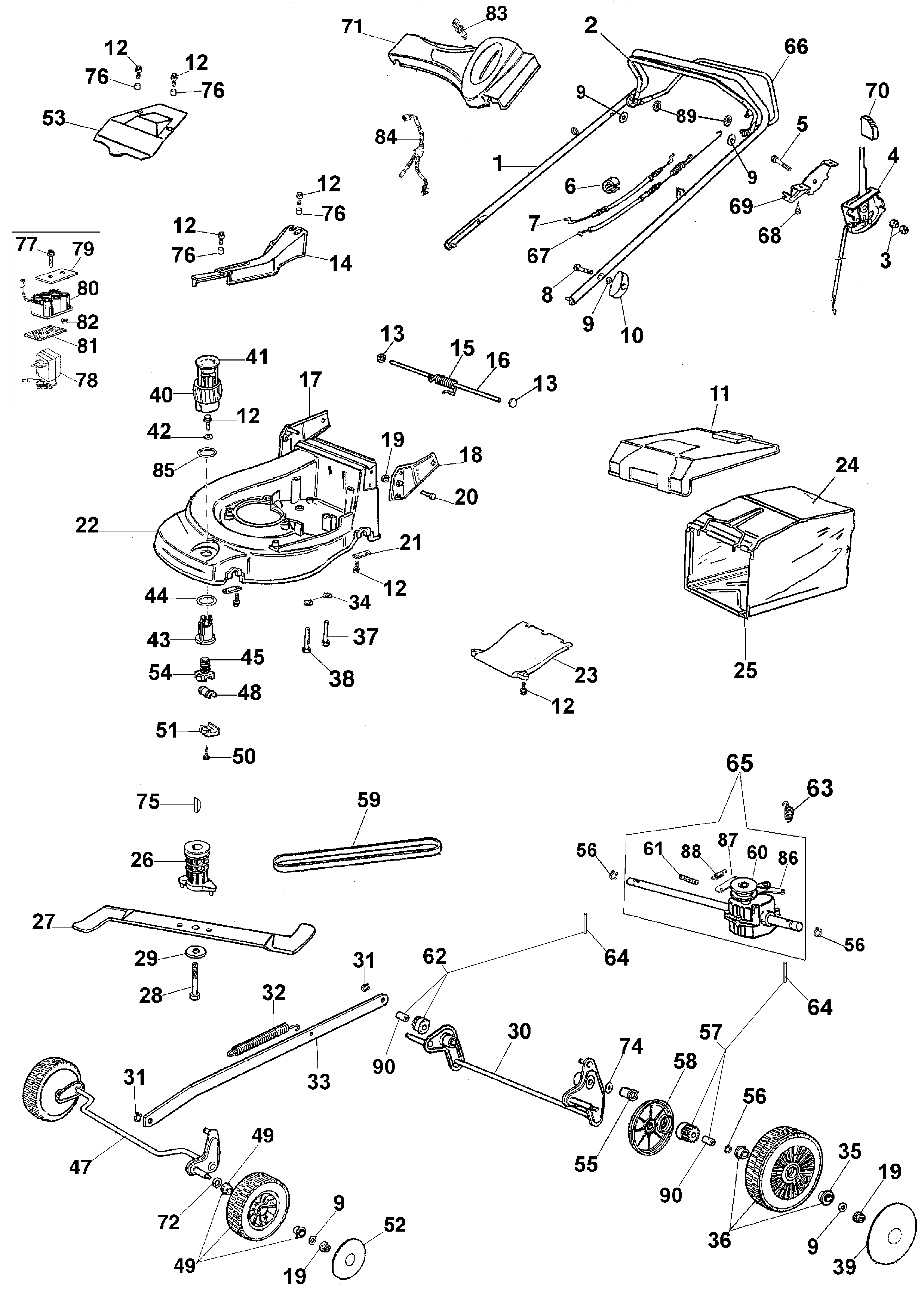 Complete illustrated parts list