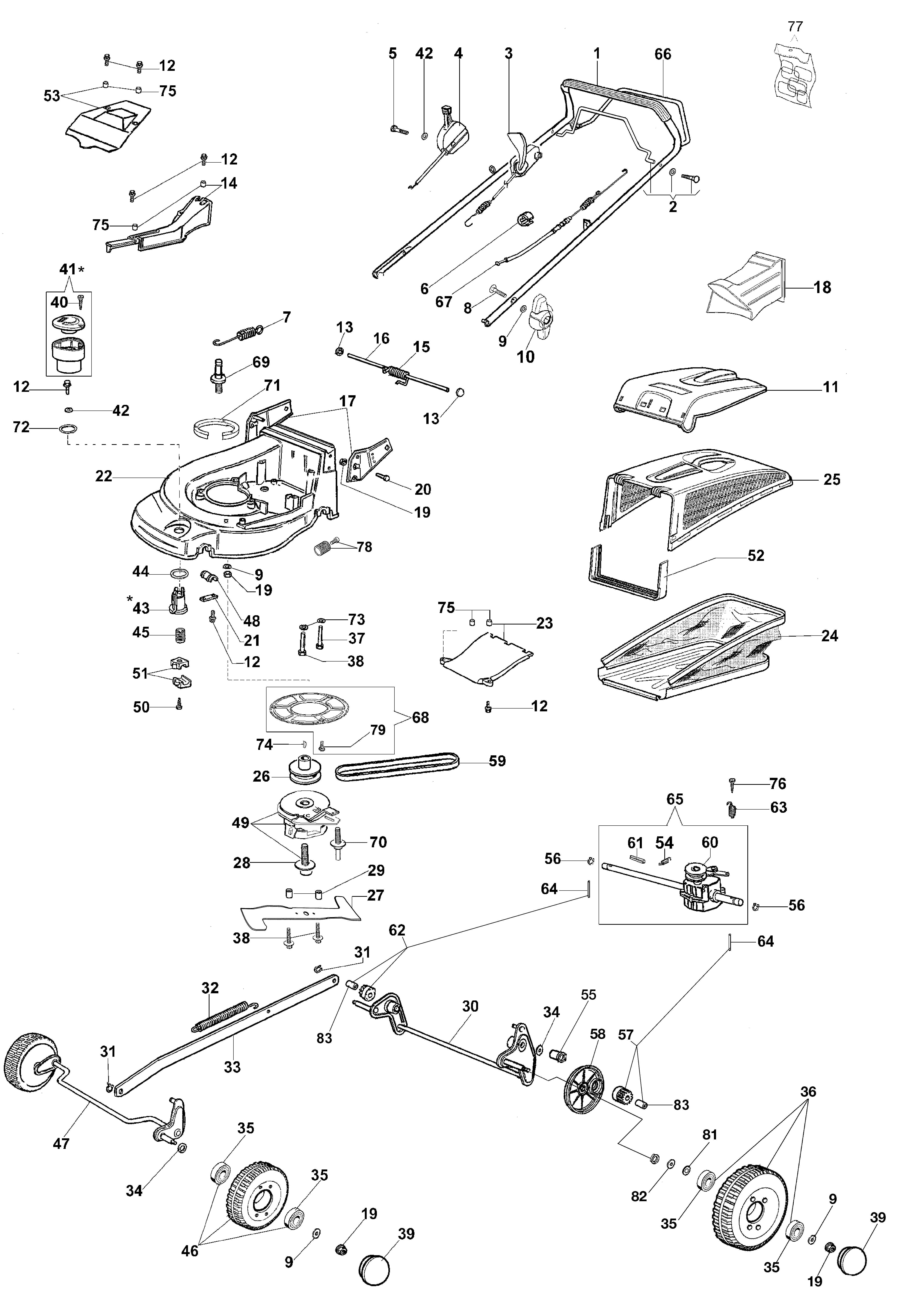 Illustrated parts list