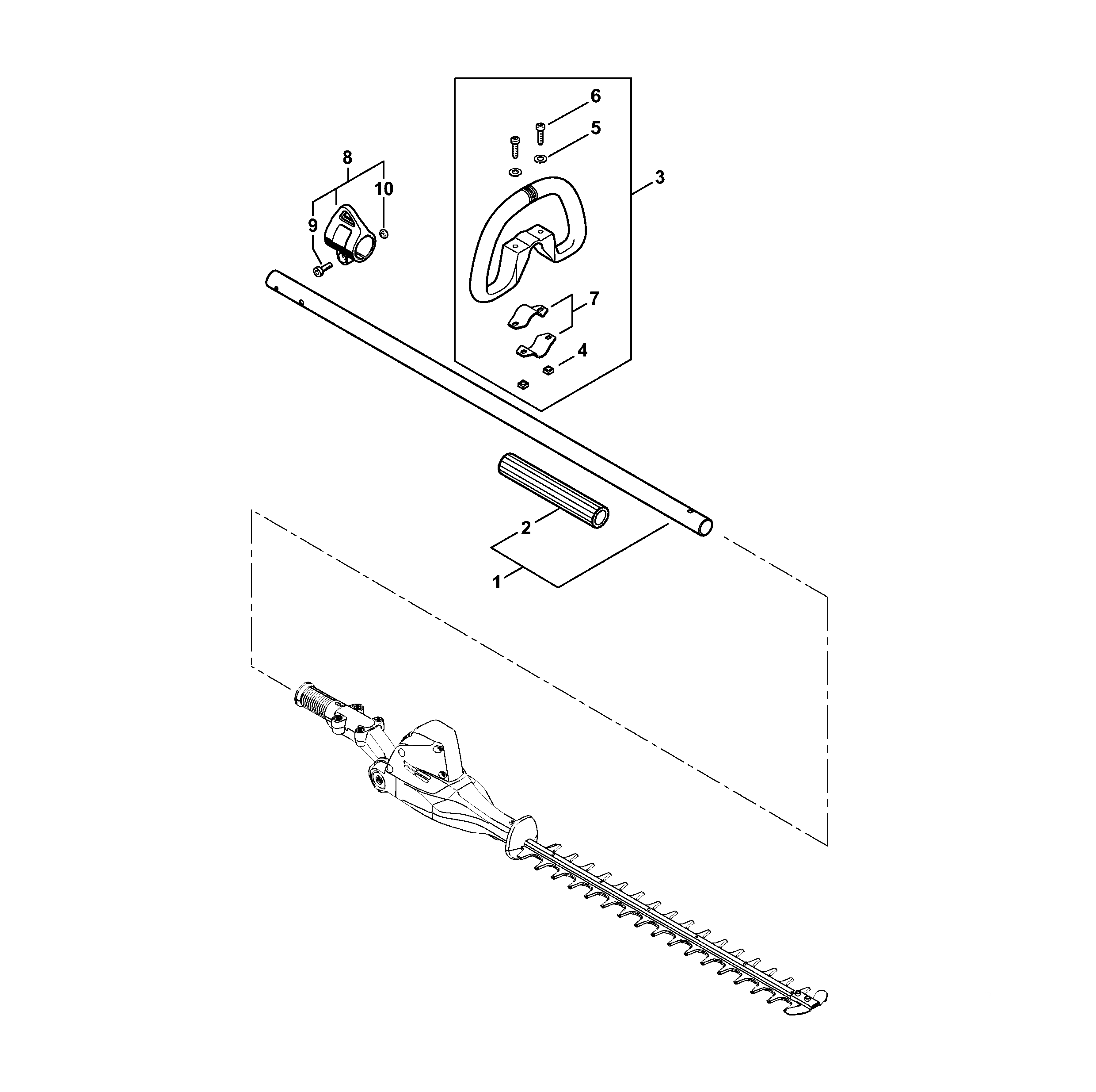 Drive Tube Assembly, Loop Handle