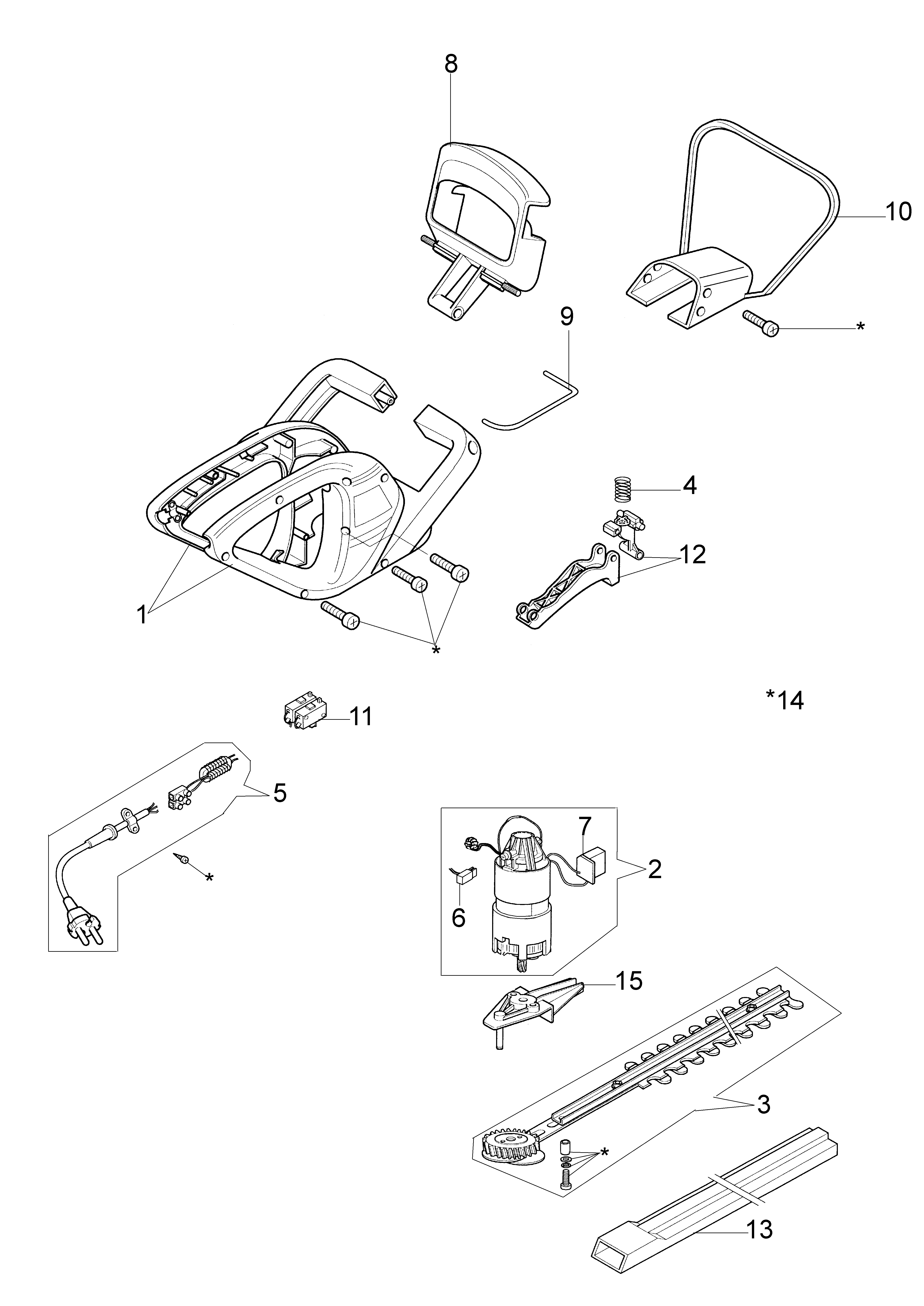 Complete illustrated parts list