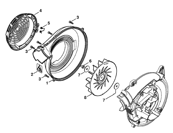 Stihl BG 86 Blower (BG86) Parts Diagram, Fan housing outer