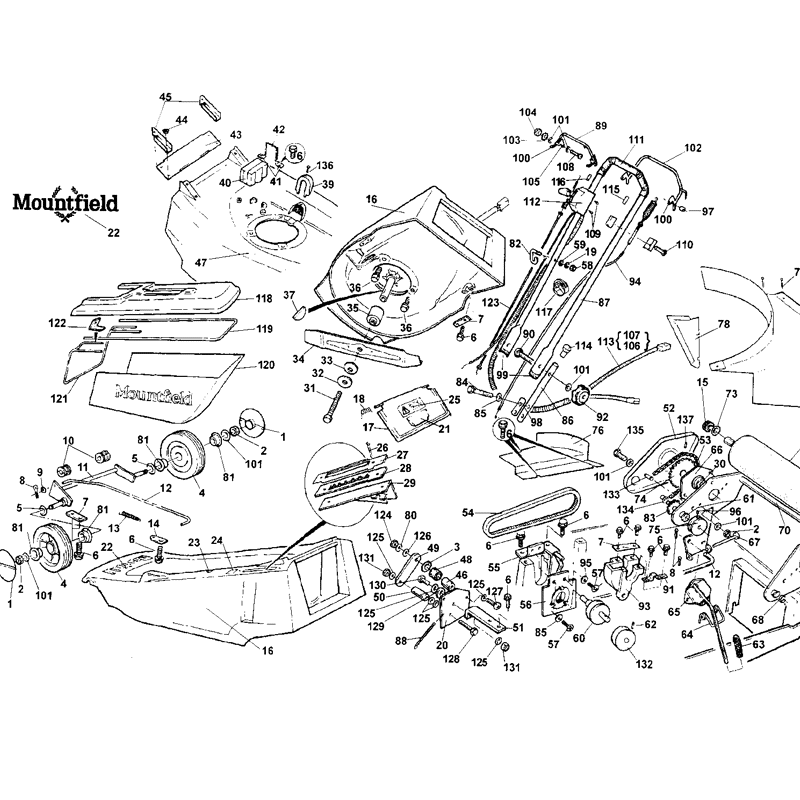 Mountfield MP86201 (01-1995) Parts Diagram, Page 1