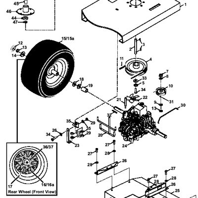 Hand Clutch-Brake Control Model Tuff Torq Hydrostatic Transaxle Assembly from Serial no 00126...