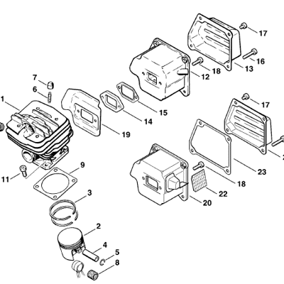Ms 340 Stihl (MS340) Parts Diagrams