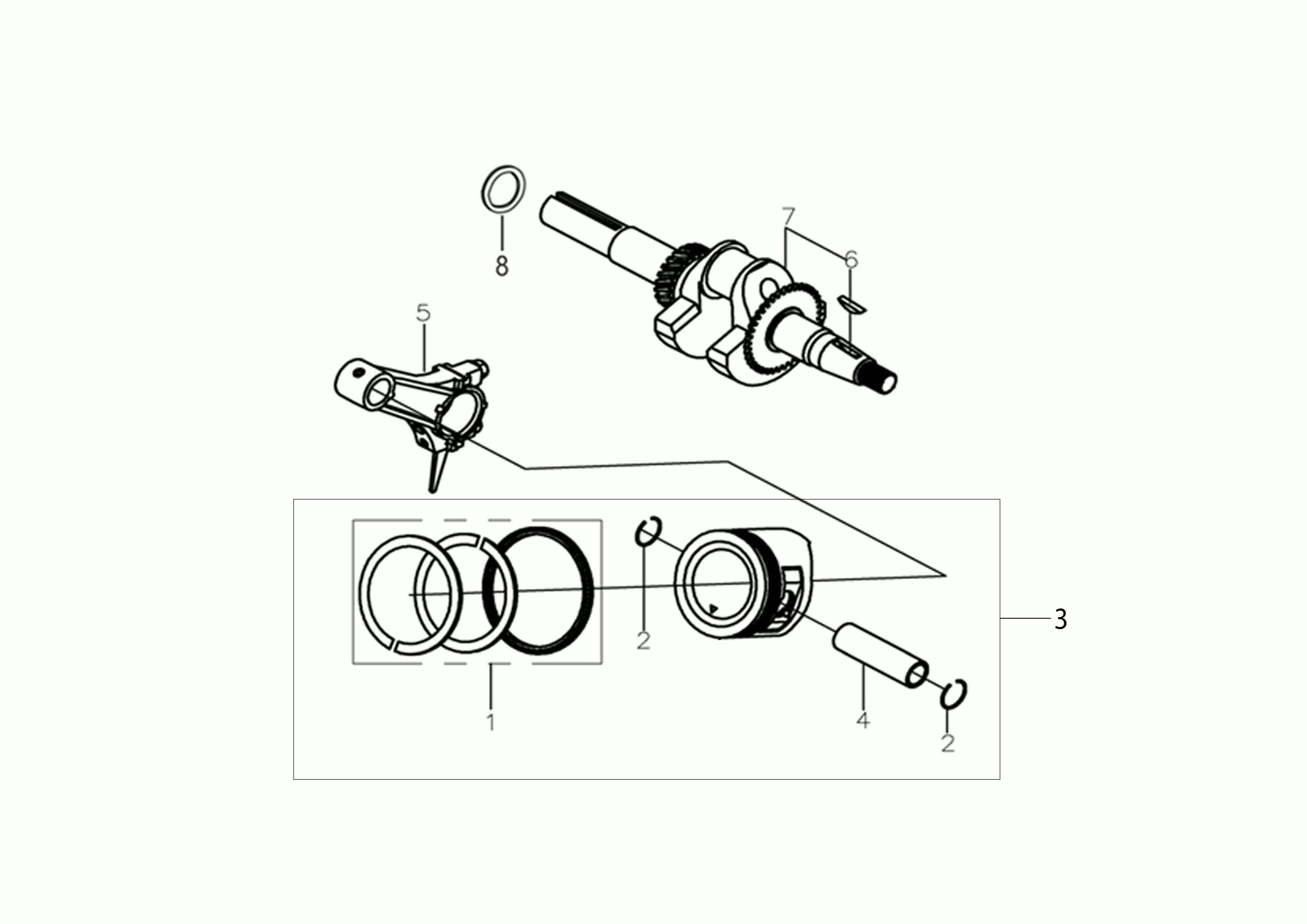 Shaft + piston