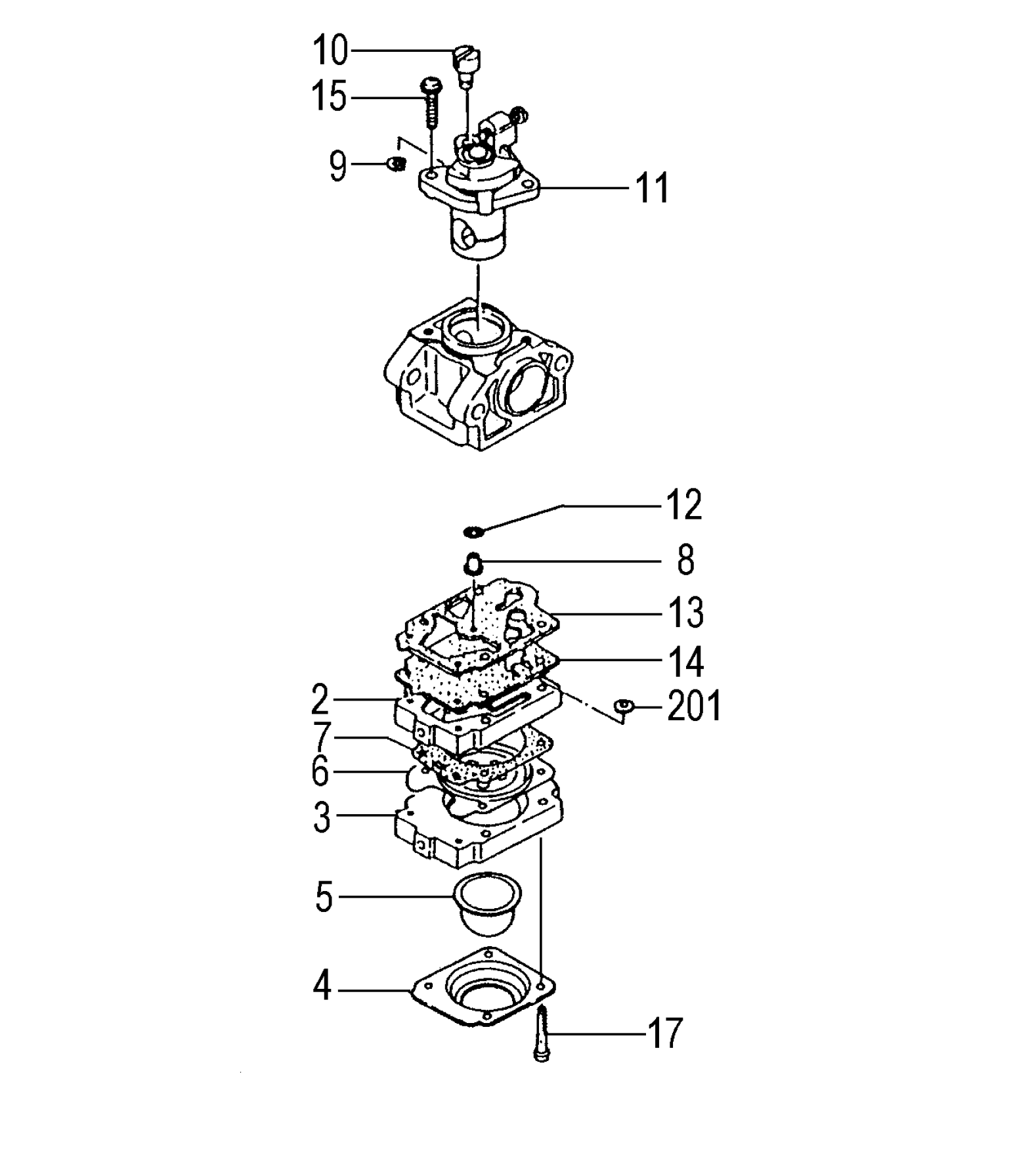 CARBURETOR (SERIAL NO. - B028200)