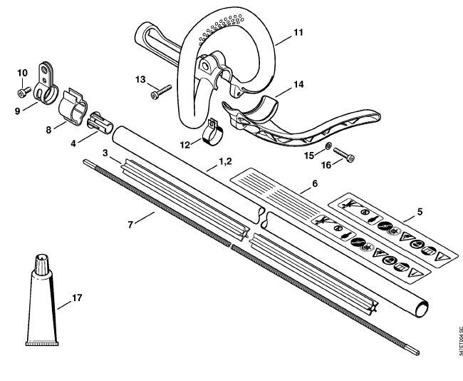 Drive tube assembly, Loop Handle
