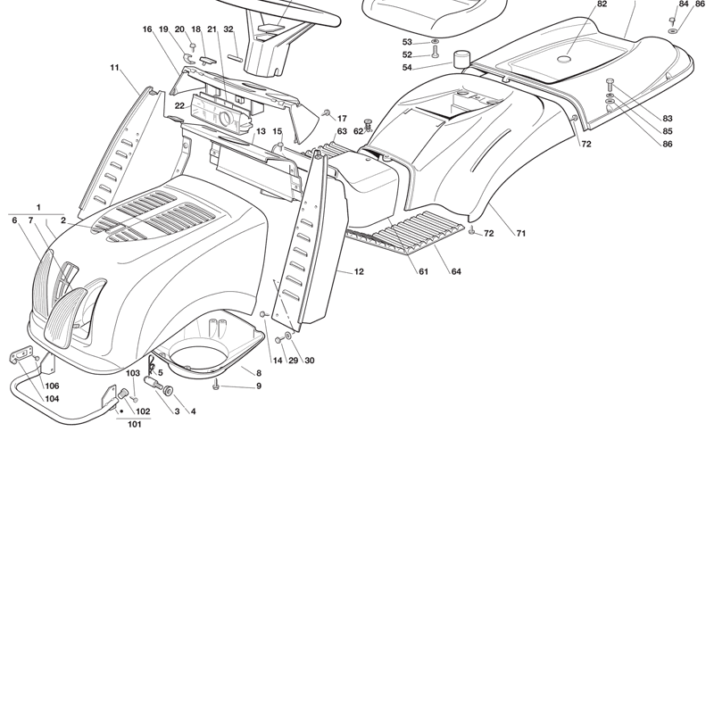 Castel / Twincut / Lawnking TCB16-102H (2011) Parts Diagram, Page 2