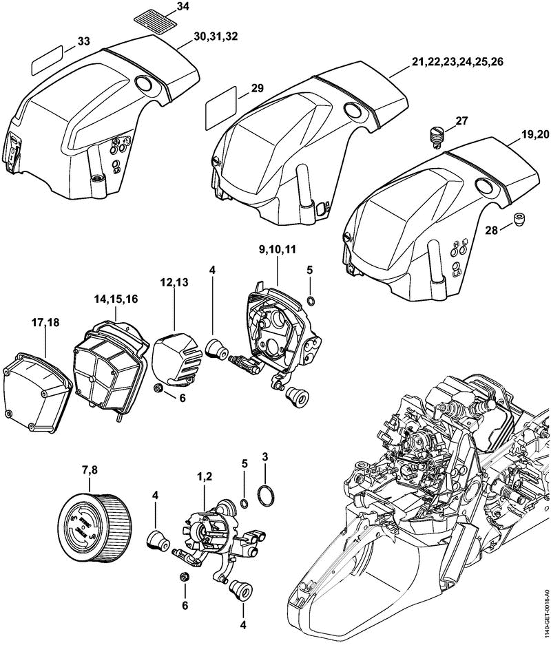 MS362CMRZ-M AIR FILTER