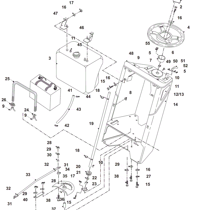 Countax A2050 Lawn Tractor 2004 (2004) Parts Diagram, CONSOL ASSEMBLY