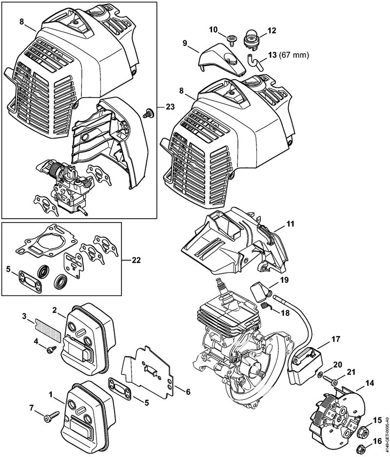 D MUFFLER, IGNITION