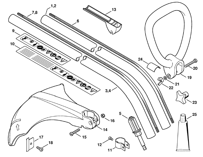 Drive tube assembly, Loop handle