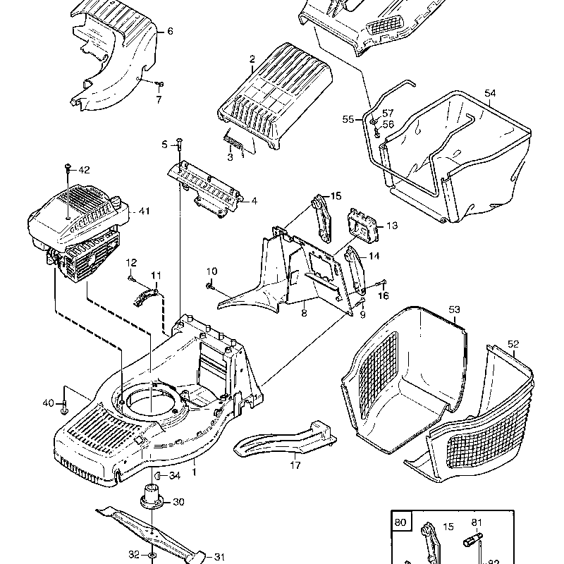 Mountfield M4SP (01-2004) Parts Diagram, Page 1