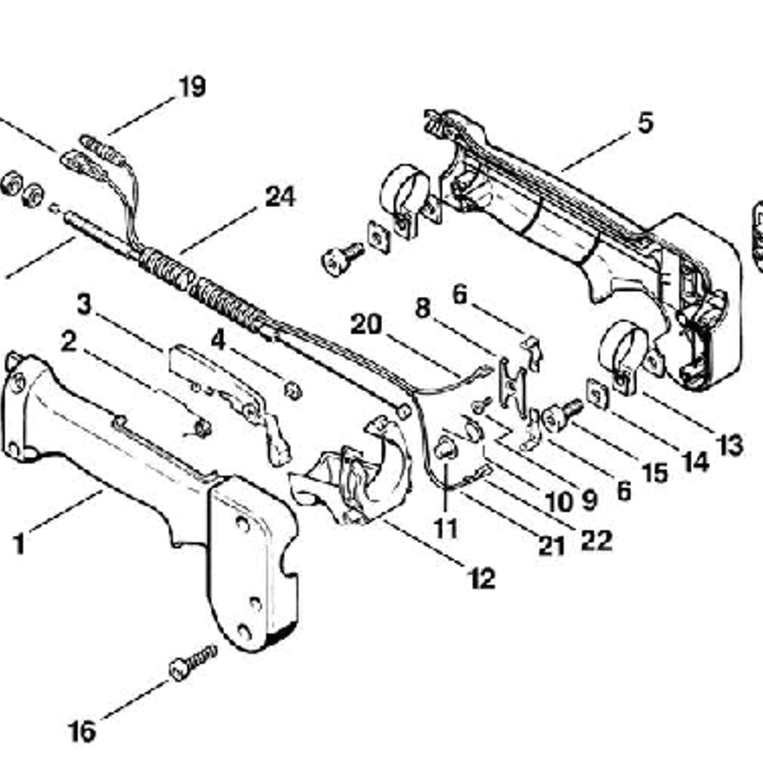 Fs 48 Stihl FS 48 Brushcutter (FS48) Parts Diagram, H-Control handle FS 52, FS 56