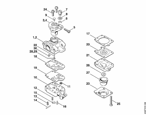 Stihl FS 25-4 Brushcutter (FS25-4) Parts Diagram, A-Crankcase