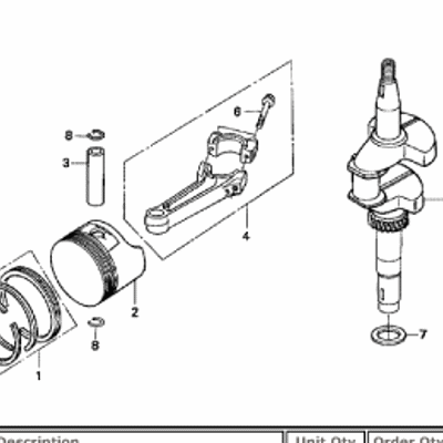 PISTON, CONNECTING ROD AND CRANKSHAFT