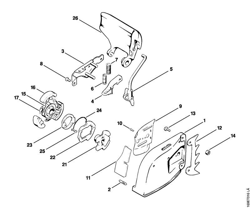 Stihl 032 AV Chainsaw (032AVQ) Parts Diagram, Handle Frame/Air Filter