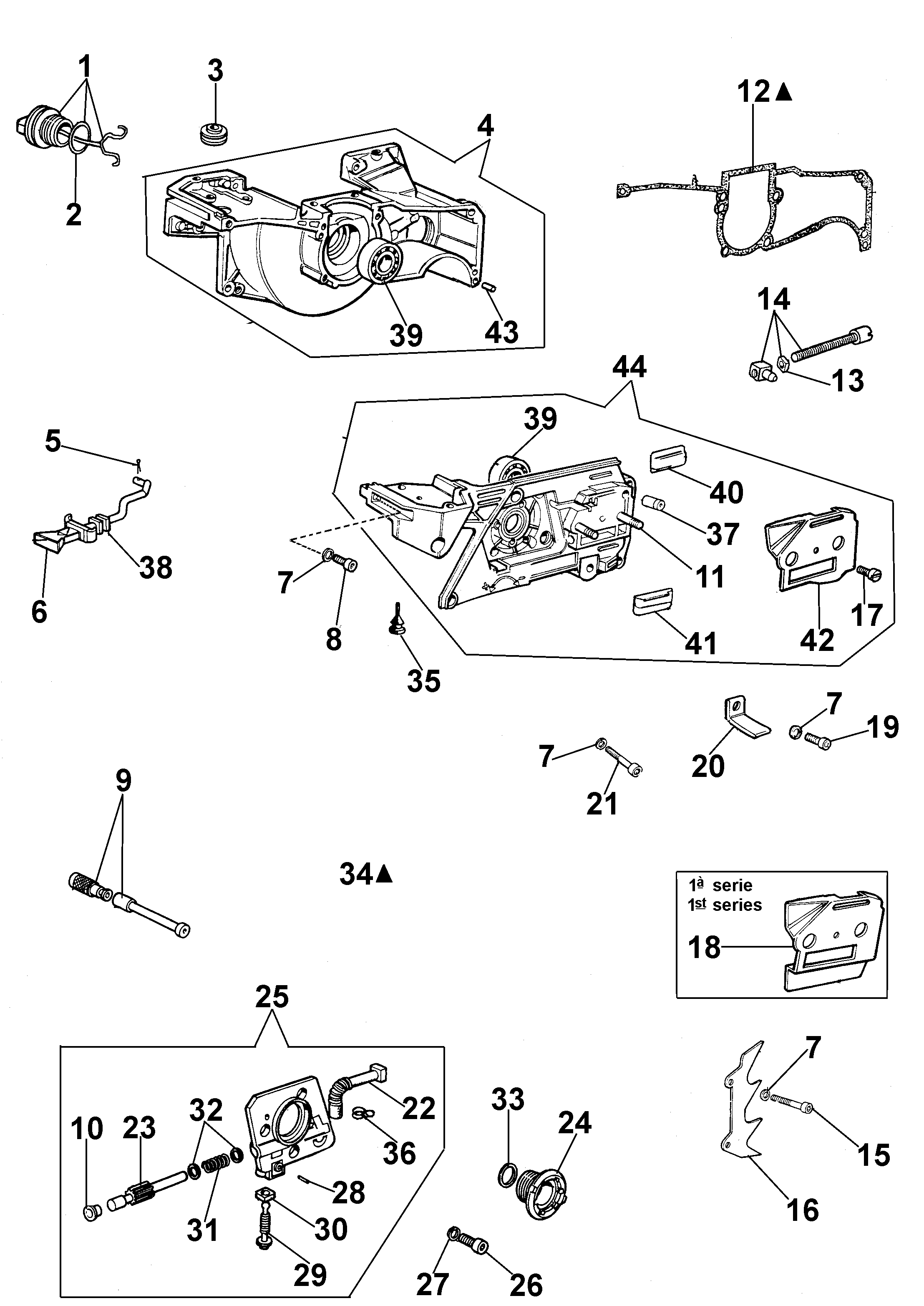 Crankcase assy