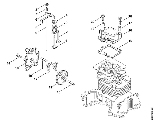B-Valve timing gear