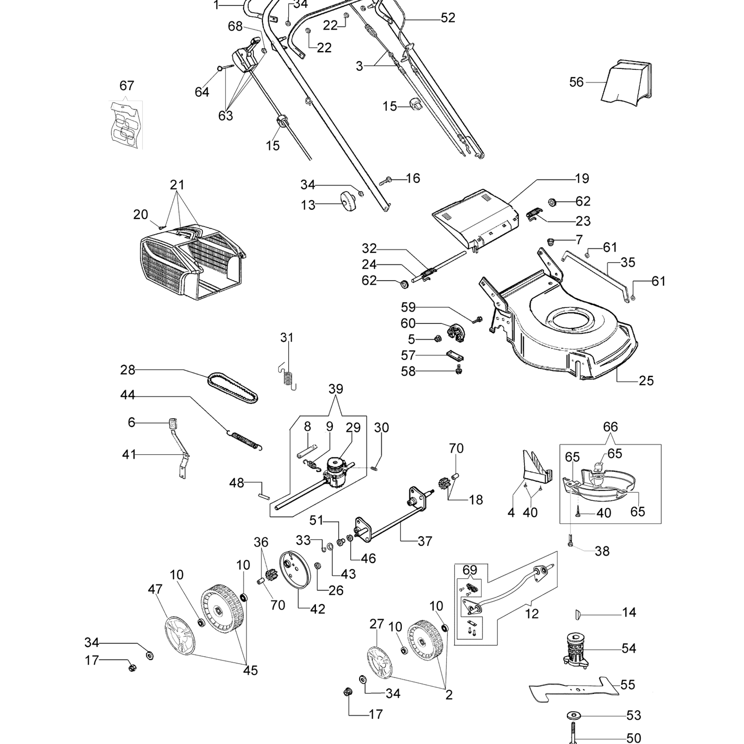 Emak Engine Efco LR 48 TK (K600) Emak Engine Lawnmower (LR 48 TK (K600)) Parts ...