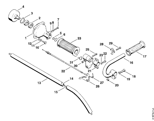 E-Clutch housing, Drive tube