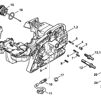 Stihl MS 311 Chainsaw (MS311 Z) Parts Diagram, AV system Stihl MS 311 Chainsaw (MS311 Z) Parts Diagram, AV system