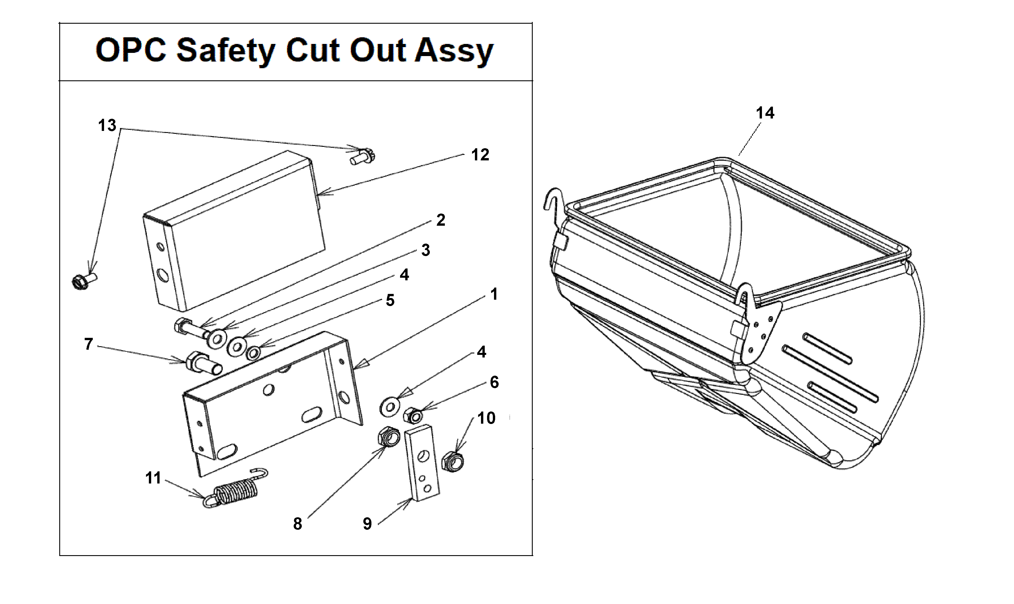 Grasscatcher Box,Opc Safety Cut Out,