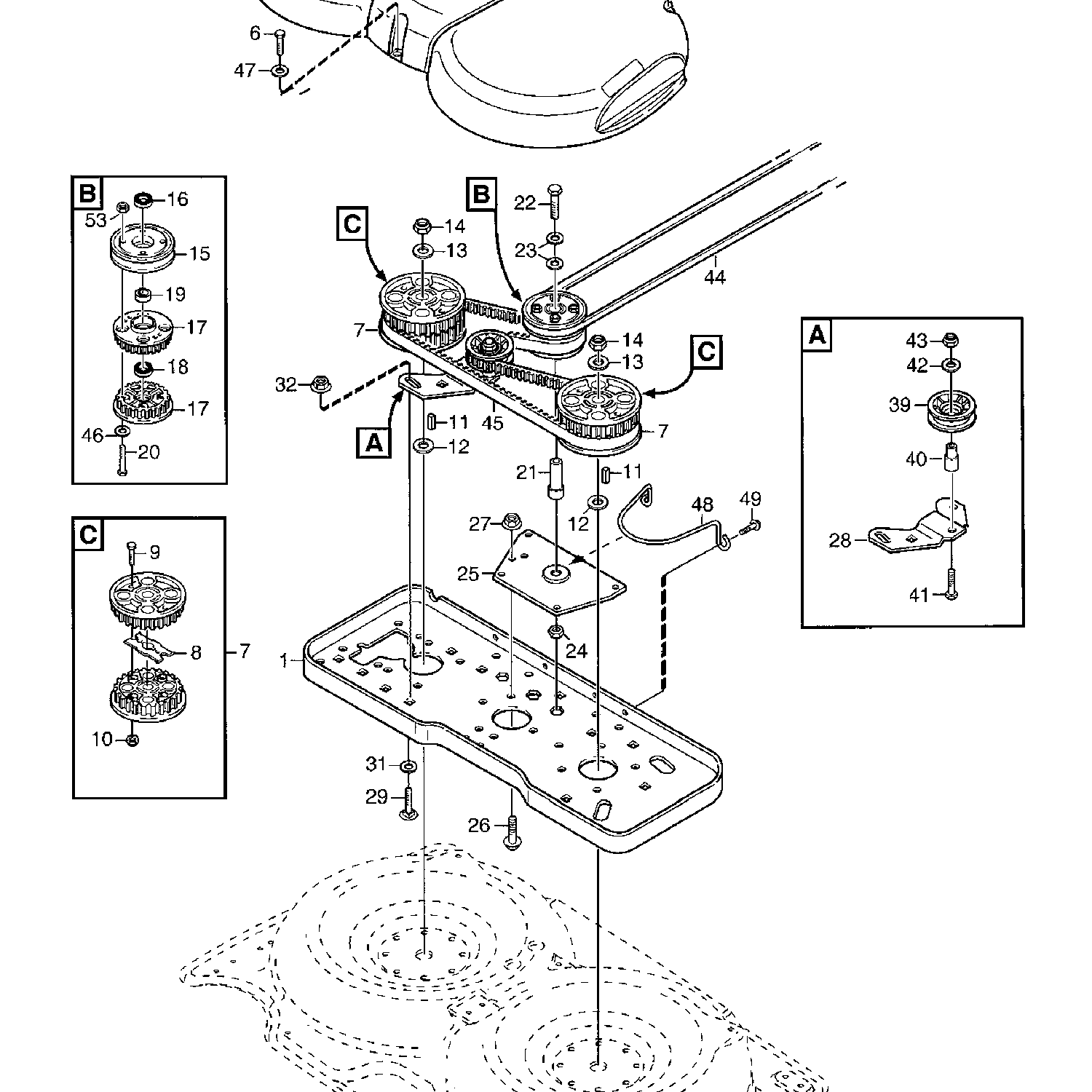 Mountfield 4155H Ride on 01 2004 Parts Diagram Page 16 mountfield-4155h-ride-on-01-2004-parts-diagram-page-16