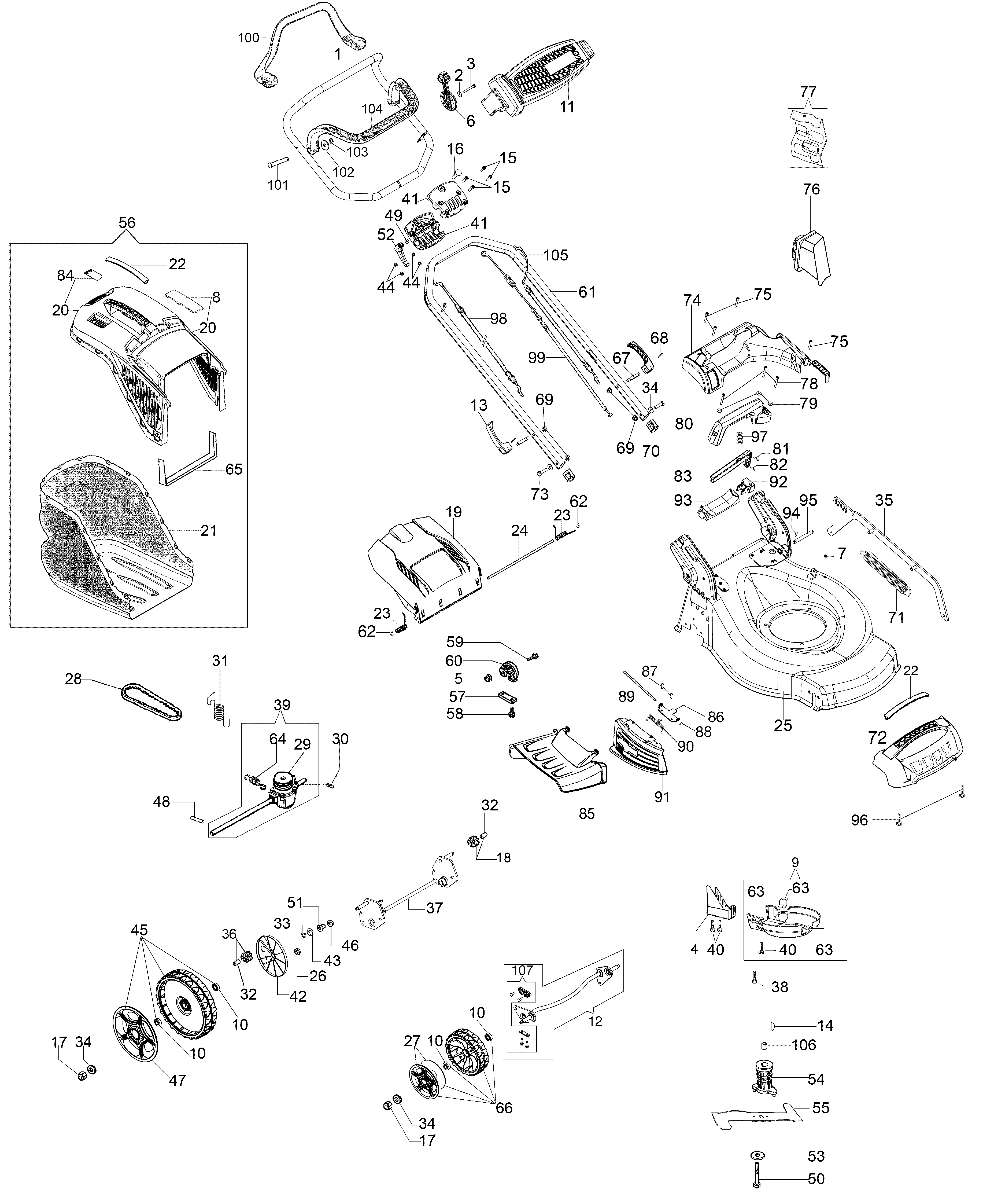 Illustrated parts list