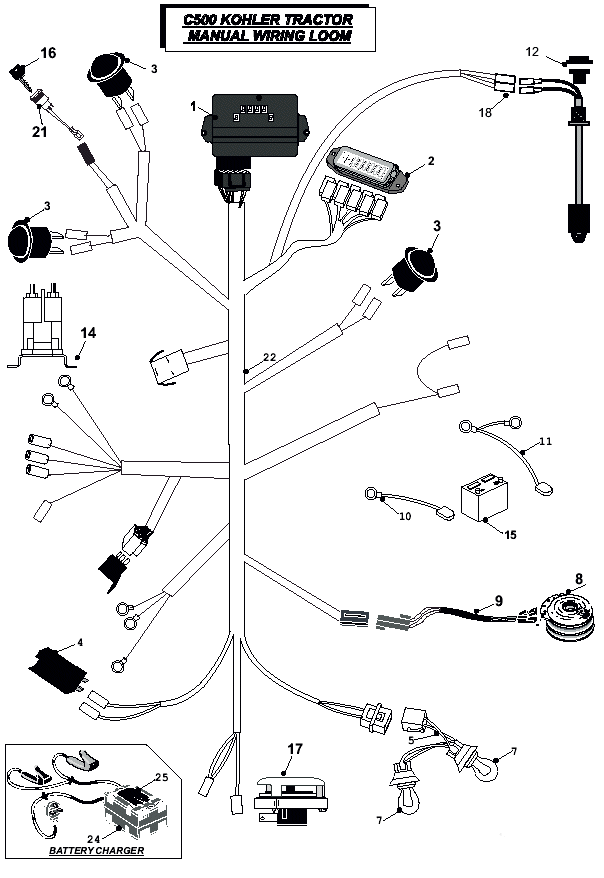 C500 Kohler Manual Wiring Loom