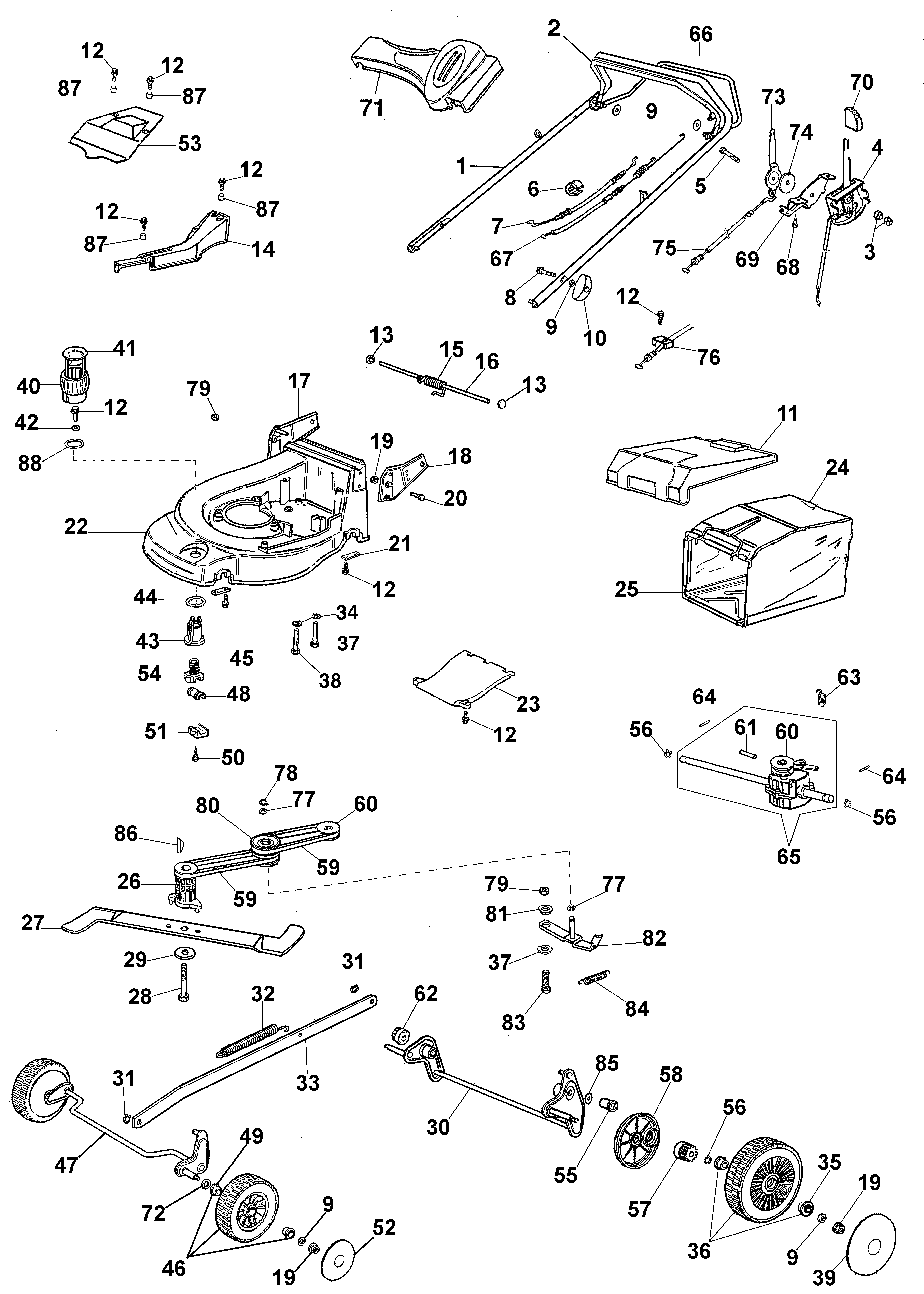 Complete illustrated parts list