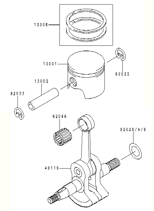 Kawasaki KBL26A (HA026F-AS51) Parts Diagram, HOUSING & CLUTCH HOUSING