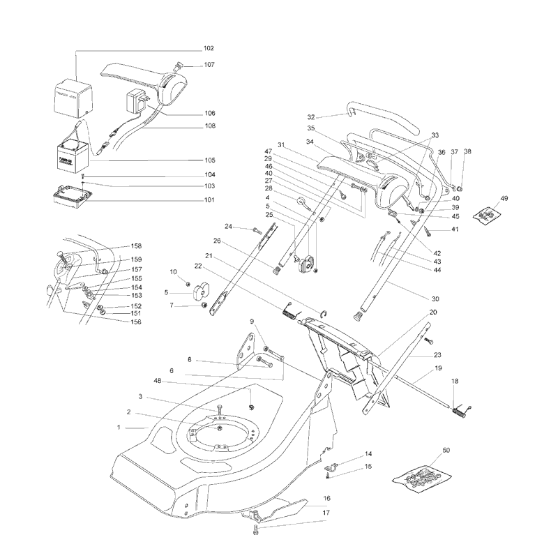 Castel / Twincut / Lawnking R484TREROLLER (R484TREROLLER) Parts Diagram, Page 1